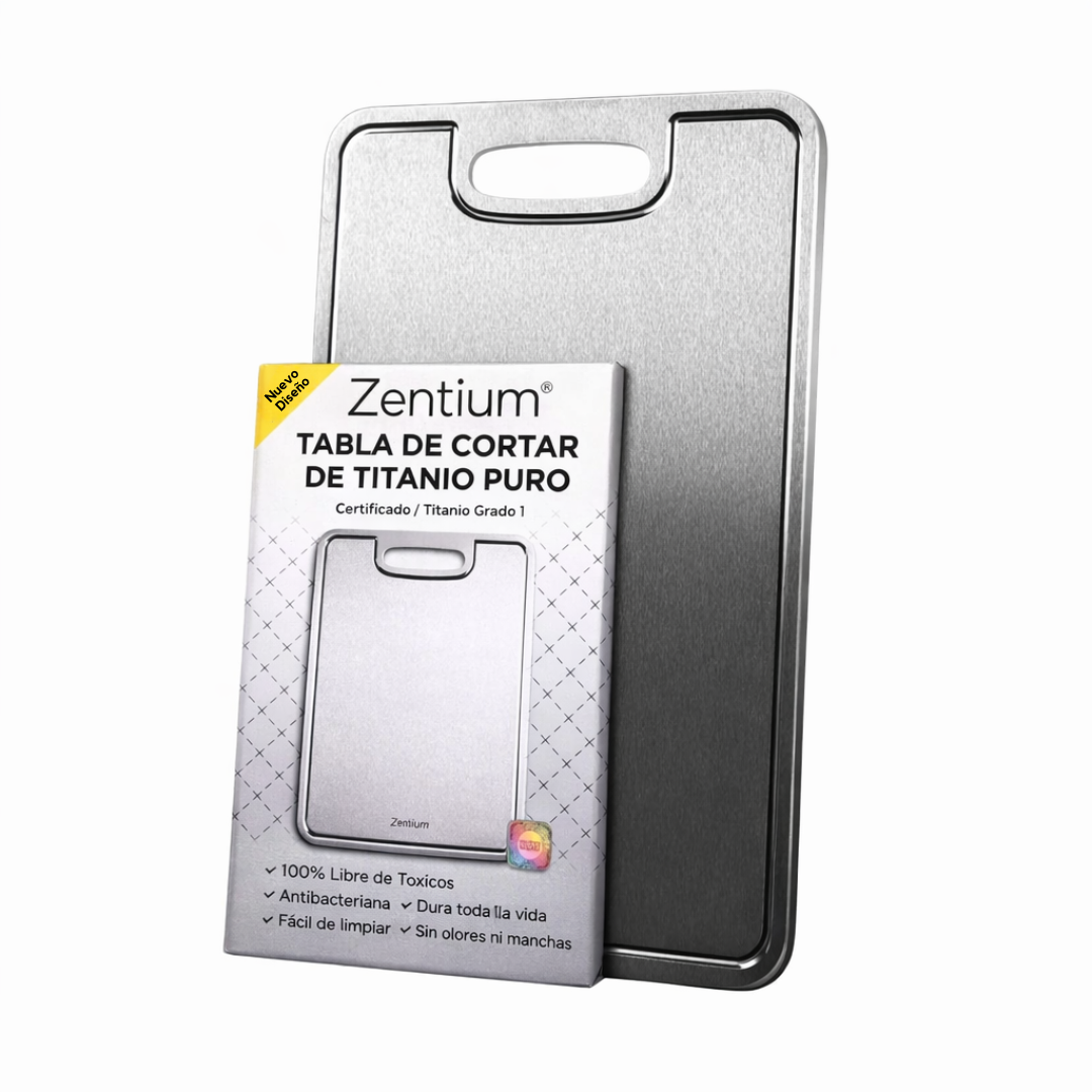 Zentium® Tabla de cortar de titanio puro certificada
