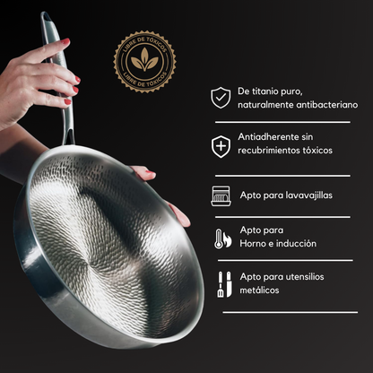 Zentium® Sartén de Titanio Puro Certificado